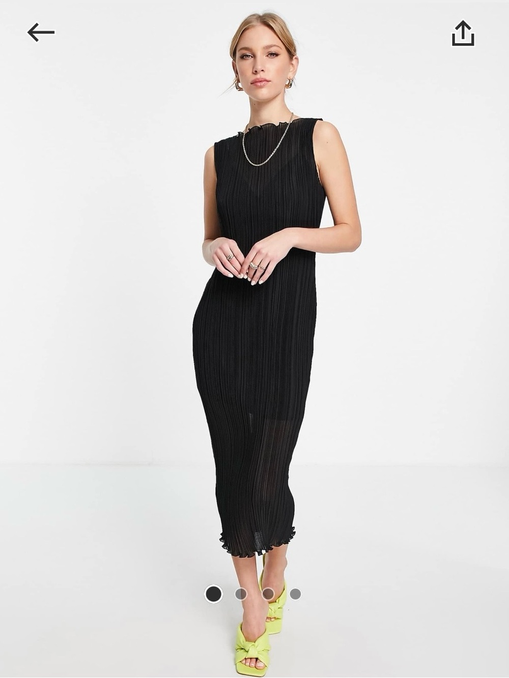 ASOS Plisse Midi Dress Size 4